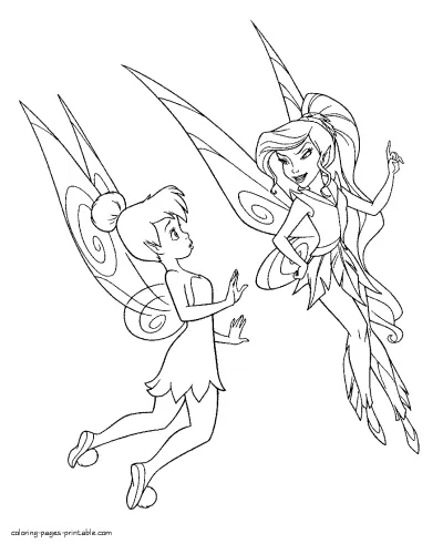 Coloring pages of fairies from Disney animation
