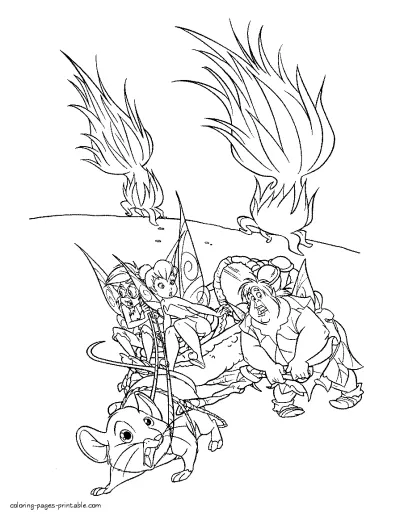 Free Tinkerbell printable coloring pages