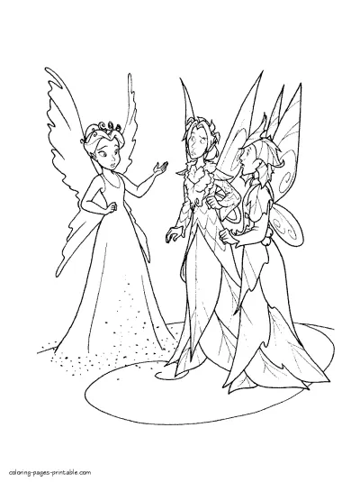Coloring pages of fairy princess to girls
