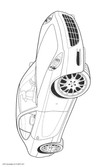 Ferrari 612 Scaglietti supercar coloring page