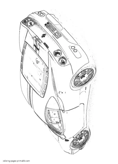 Ferrari 360 white and black printable picture