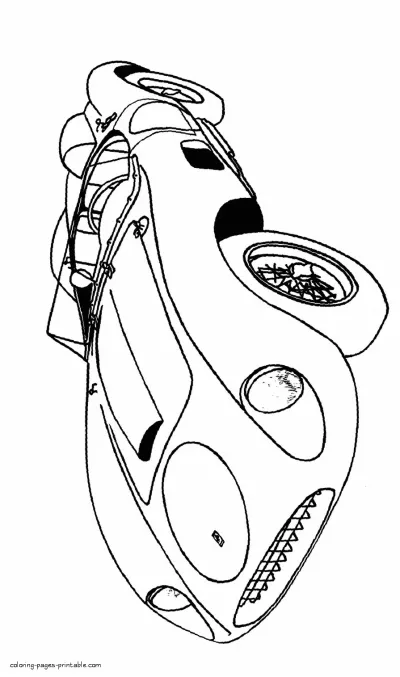 Racing car coloring pages. Ferrari