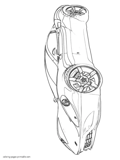Most speedy cars coloring pages - Ferrari