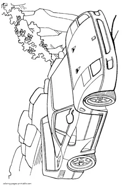 Ferrari printables to color