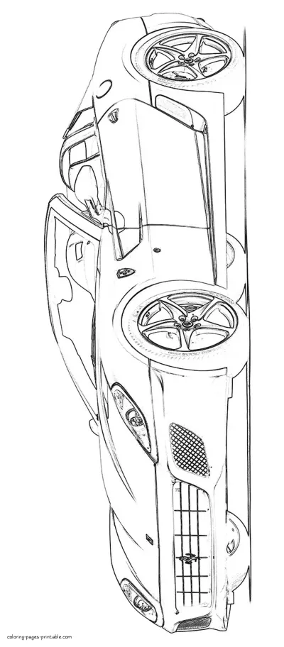 Ferrari 599 SA Aperta coloring page that you can print