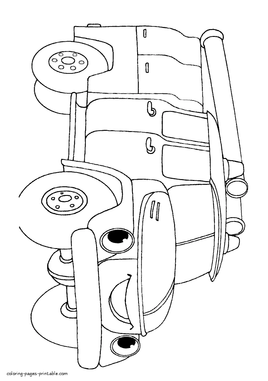 Coloring pages for preschool. Fire truck Printable coloring pages for preschool. Fire truck