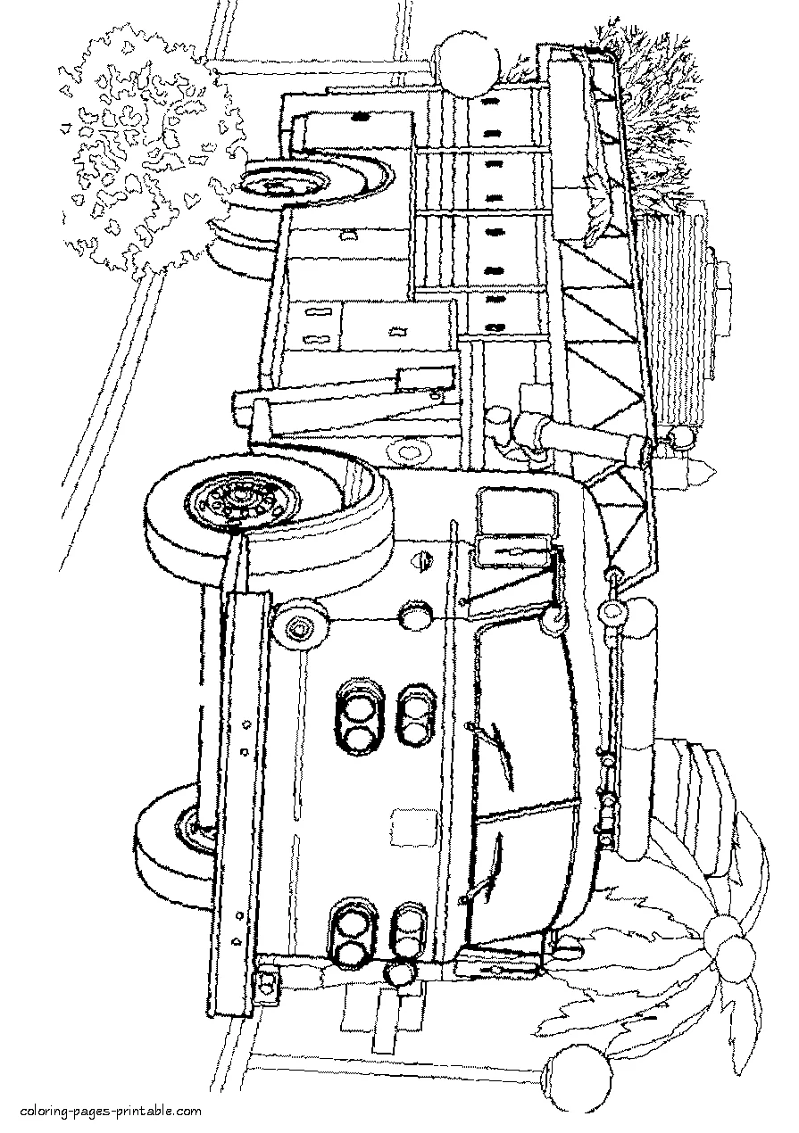 American LaFrance fire engine coloring page American LaFrance fire engine coloring page for free