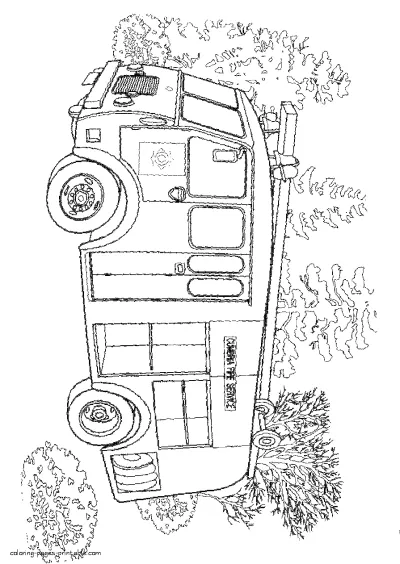 Range Rover fire truck coloring page. Great Britain, 1937