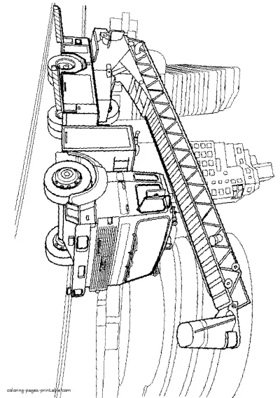 IVECO MAgirus fire truck coloring page, France
