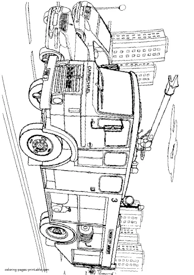 Coloring pages vehicles. Dodge fire truck