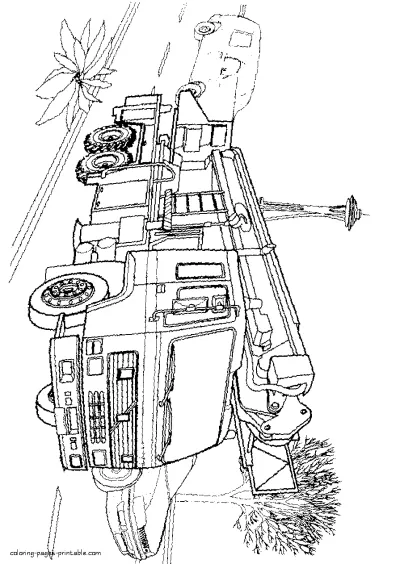 Free coloring pages fire truck. Volvo (Sweden)