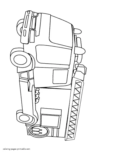 Fire truck coloring book to print