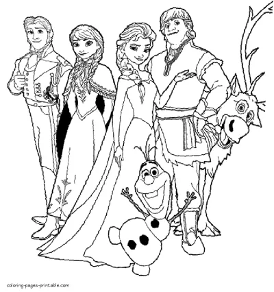 Frozen coloring pages to print for free