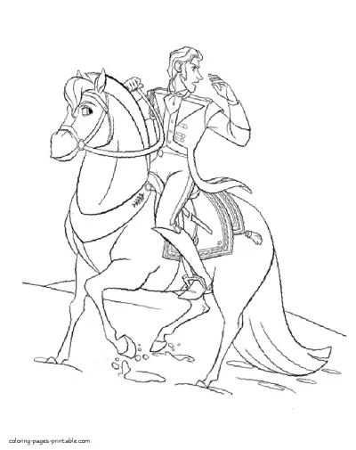 Coloring sheet Frozen. Hans