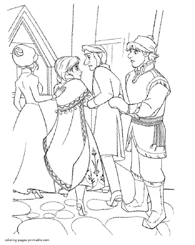 Colouring pages of Frozen characters