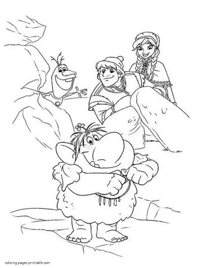 Free printable colouring pages Frozen. Troll