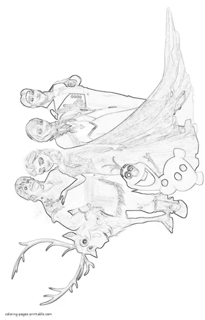 Frozen coloring pages printables free