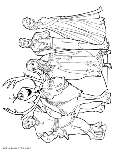Free Frozen coloring pages. All the characters