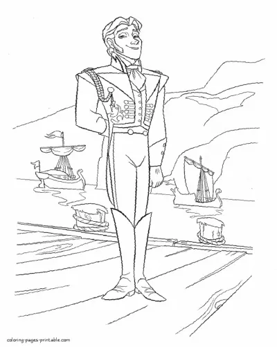 Coloring Frozen pages. Hans