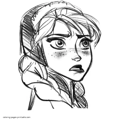 Free coloring pages Frozen. Princess Anna