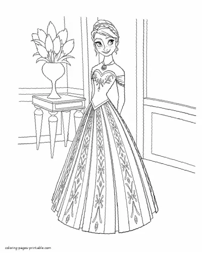 Anna from Frozen printable coloring pages