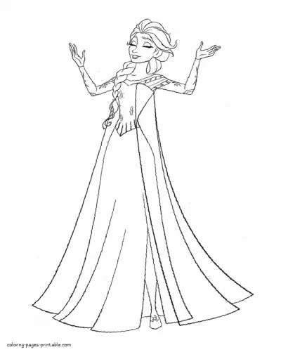 Frozen Elsa coloring pages to download