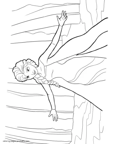 Printable coloring pages Frozen Elsa