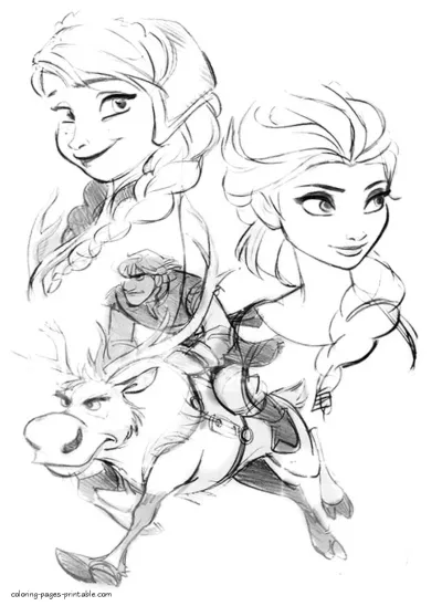 Print frozen coloring pages for free