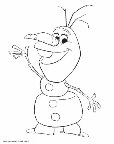 Coloring pages Olaf to print