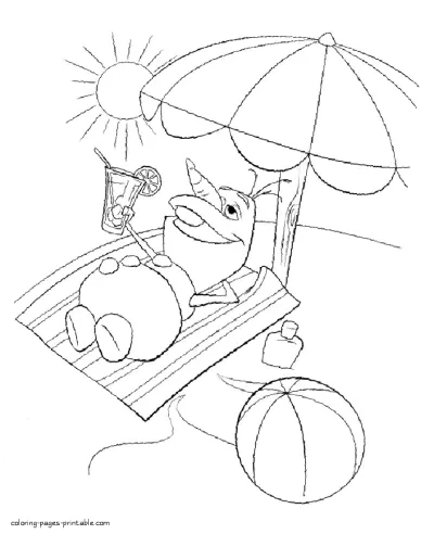 Olaf printable coloring pages from Frozen