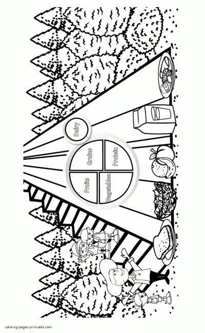 Coloring pages food
