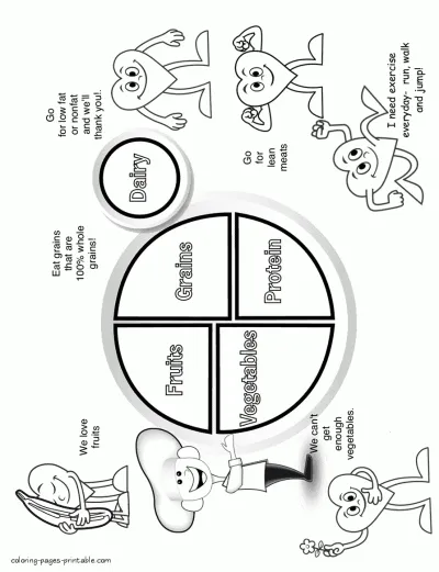Food coloring pages to print