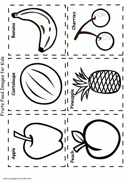 Food coloring pages for preschoolers