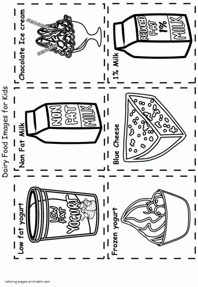 Healthy food coloring book