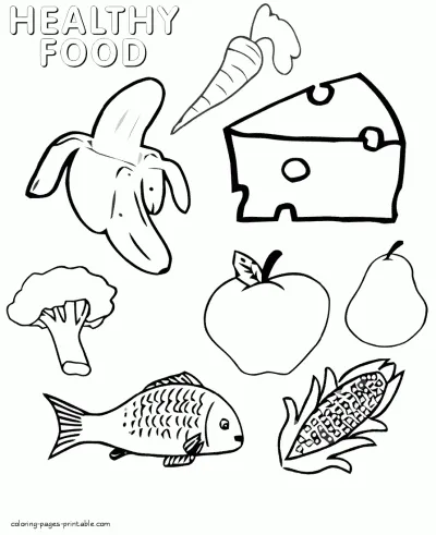 Free food coloring pages