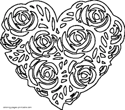 Hearts coloring pages