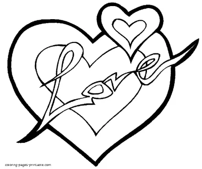 Love coloring page