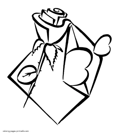 Two flowers in love coloring page