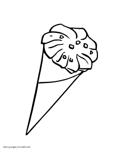 Ice cream colouring page for kids
