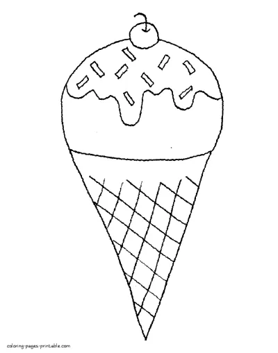 Ice cream cones coloring pages. Free download