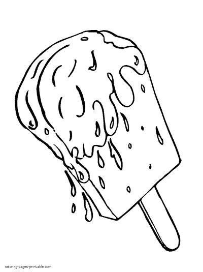 Freeze ice coloring page for kids