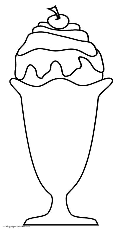 Colouring pages ice cream. Print it free!