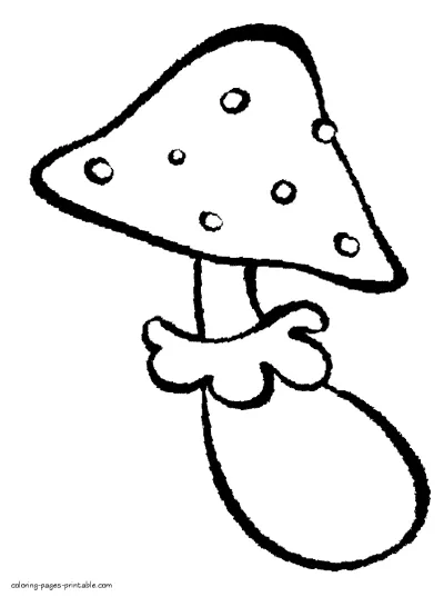 Kindergarten coloring page of the amanita for free printing