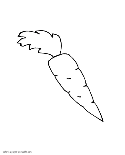 Nature coloring books. Carrot for kindergarten and preschool