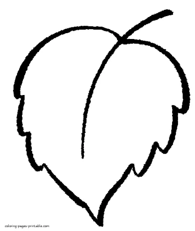 Simple coloring sheets of leaves for kindergartens