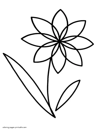 Kindergarten coloring book. Flowers