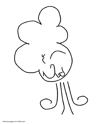 The wind. Printable coloring page of the weather phenomena for kindergarten