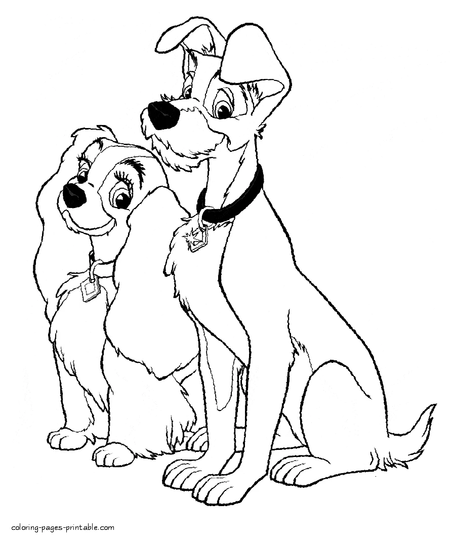 Lady and the Tramp awesome coloring pages 57 Lady and the Tramp coloring pages 57