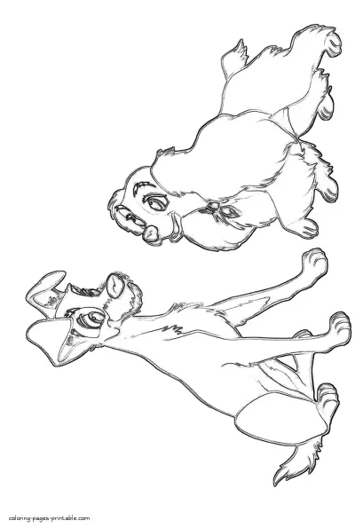 Lady and the Tramp coloring pages 3