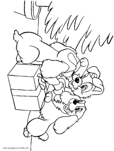 Lady and the Tramp coloring pages 30